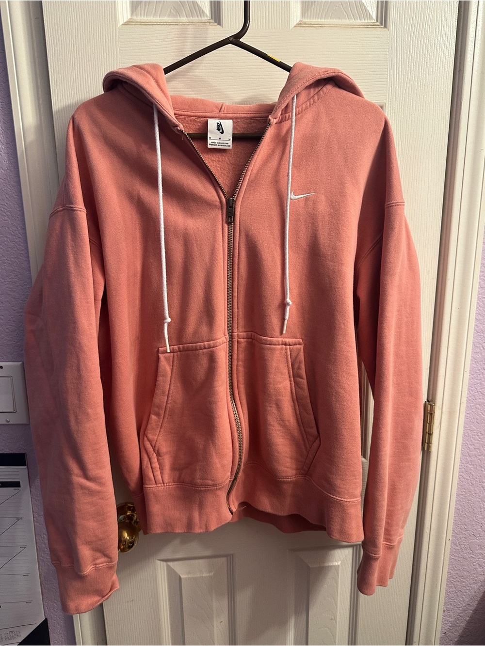 Nike Men’s Pink/Peach ish Zip Up Hoodie